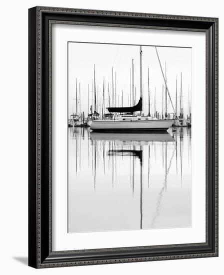 Monochrome Harbor-Nicholas Bell-Framed Photographic Print