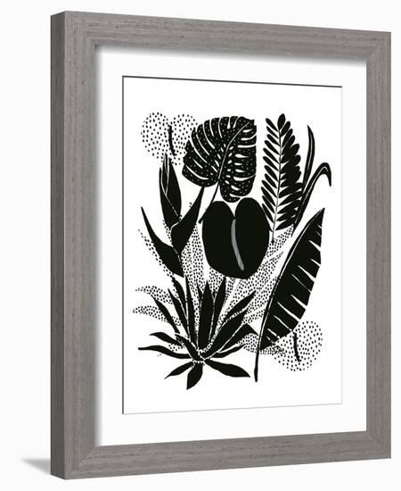 Monochrome Palms-Myriam Tebbakha-Framed Giclee Print