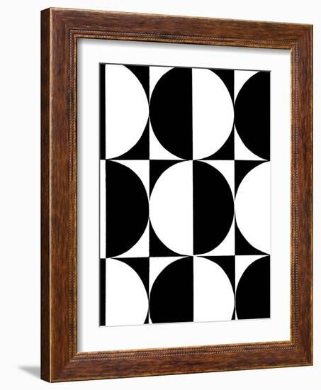 Monochrome Patterns 5-Natasha Marie-Framed Giclee Print