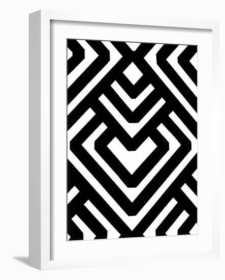 Monochrome Patterns 6-Natasha Marie-Framed Giclee Print