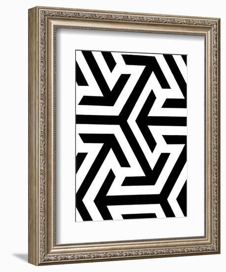 Monochrome Patterns 8-Natasha Marie-Framed Giclee Print