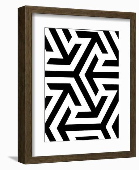 Monochrome Patterns 8-Natasha Marie-Framed Giclee Print