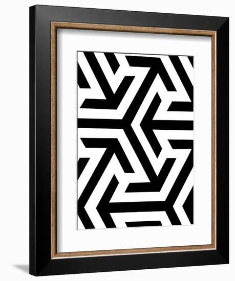 Monochrome Patterns 8-Natasha Marie-Framed Giclee Print