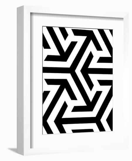 Monochrome Patterns 8-Natasha Marie-Framed Giclee Print