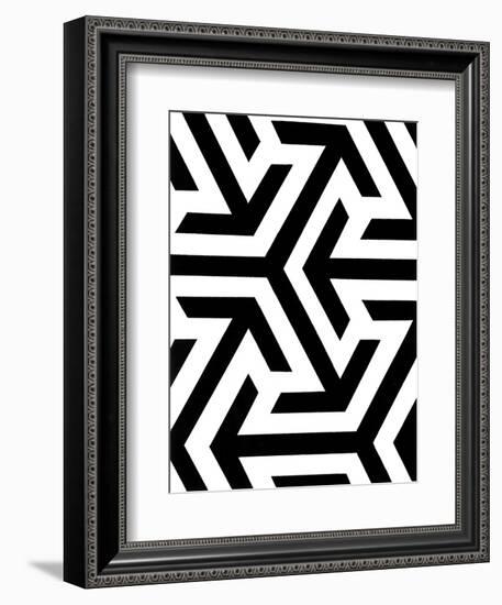 Monochrome Patterns 8-Natasha Marie-Framed Giclee Print