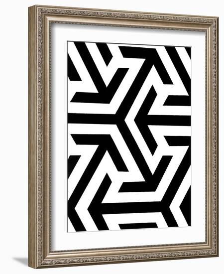 Monochrome Patterns 8-Natasha Marie-Framed Giclee Print
