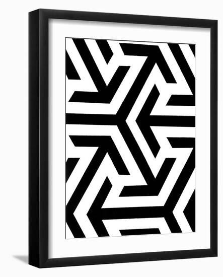 Monochrome Patterns 8-Natasha Marie-Framed Giclee Print