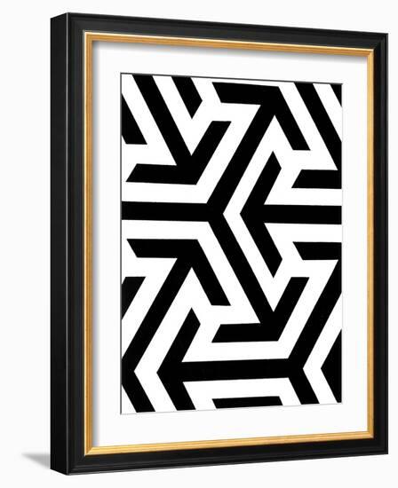 Monochrome Patterns 8-Natasha Marie-Framed Giclee Print