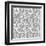 Monochrome Scallop Scales-Sharon Turner-Framed Art Print