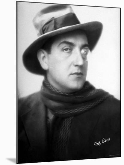 Monocled Austrian Born Film Director Fritz Lang During His Days at Germany's Ufa Studios-null-Mounted Premium Photographic Print