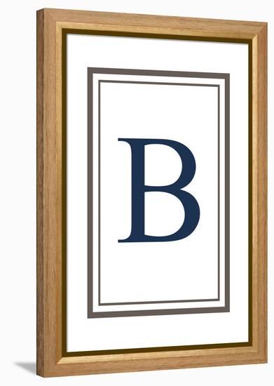 Monogram - Estate - Gray and Blue - B-Lantern Press-Framed Stretched Canvas