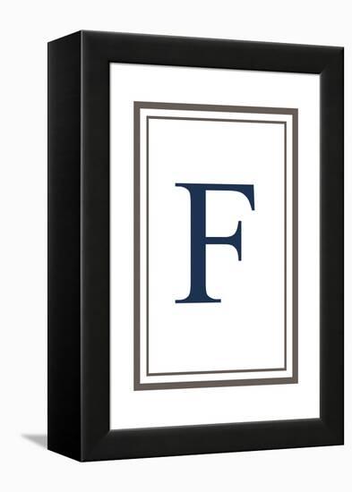 Monogram - Estate - Gray and Blue - F-Lantern Press-Framed Stretched Canvas