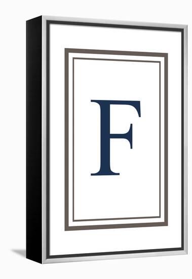 Monogram - Estate - Gray and Blue - F-Lantern Press-Framed Stretched Canvas