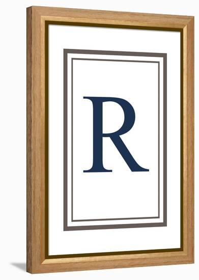 Monogram - Estate - Gray and Blue - R-Lantern Press-Framed Stretched Canvas