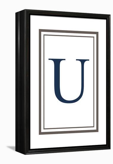 Monogram - Estate - Gray and Blue - U-Lantern Press-Framed Stretched Canvas