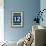 Monogram - Game Day - Blue and Green - 12-Lantern Press-Framed Premium Giclee Print displayed on a wall