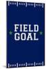 Monogram - Game Day - Blue and Green - Field Goal-Lantern Press-Mounted Art Print