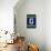 Monogram - Game Day - Blue and Green - G-Lantern Press-Framed Stretched Canvas displayed on a wall