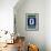 Monogram - Game Day - Blue and Green - Q-Lantern Press-Framed Art Print displayed on a wall