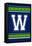 Monogram - Game Day - Blue and Green - W-Lantern Press-Framed Stretched Canvas