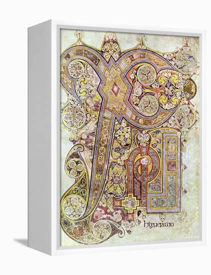 Monogram Page from the Book of Kells Christi Auteum Generatio, C800-null-Framed Premier Image Canvas