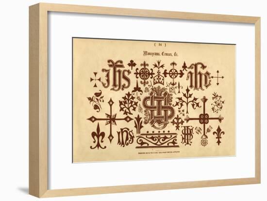 'Monograms, Crosses, &c.', 1862-Unknown-Framed Giclee Print