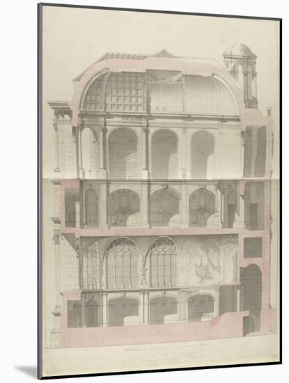 Monographie du palais de Fontainebleau : Chapelle Saint-Saturnin-Rodolphe Pfnor-Mounted Giclee Print