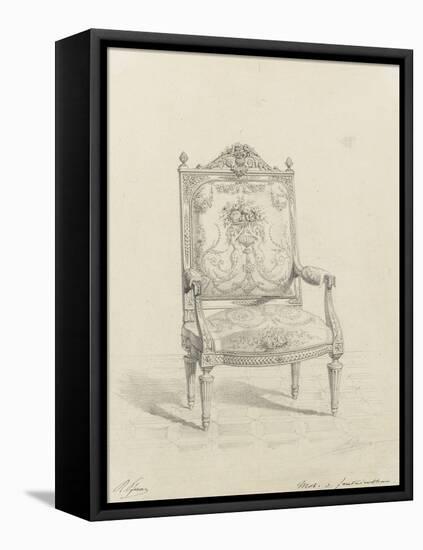 Monographie du palais de Fontainebleau : Fauteuil tapisserie-Rodolphe Pfnor-Framed Premier Image Canvas