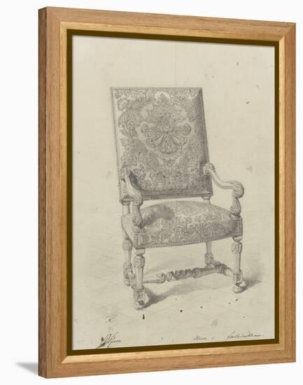 Monographie du palais de Fontainebleau : Fauteuil tapisserie-Rodolphe Pfnor-Framed Premier Image Canvas