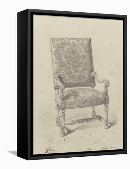 Monographie du palais de Fontainebleau : Fauteuil tapisserie-Rodolphe Pfnor-Framed Premier Image Canvas