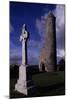 Monolithic High Crosses and O'Rourke's Tower in Monastic Complex on Banks of River Shannon-null-Mounted Giclee Print