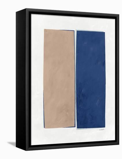 Monolithic II Blue-Mike Schick-Framed Stretched Canvas