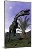 Monolophosaurus Dinosaur Roaring Next to Cycadeoidea Plant-Stocktrek Images-Mounted Art Print