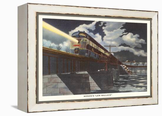 Monon's Lew Wallace, Train Crossing Bridge-null-Framed Stretched Canvas