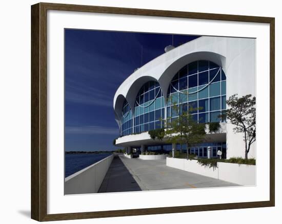 Monona Terrace, Lake Monona, Madison, WI-Walter Bibikow-Framed Photographic Print