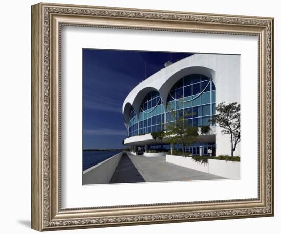 Monona Terrace, Lake Monona, Madison, WI-Walter Bibikow-Framed Photographic Print