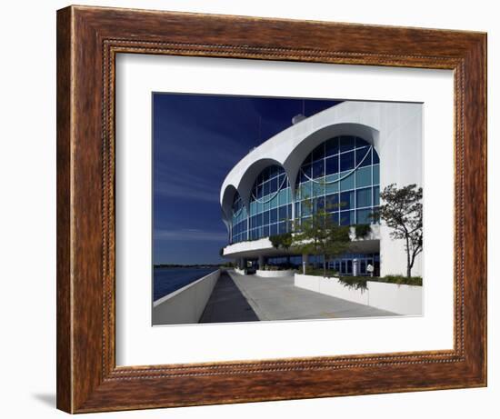 Monona Terrace, Lake Monona, Madison, WI-Walter Bibikow-Framed Photographic Print