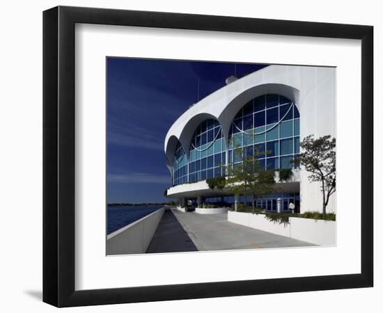 Monona Terrace, Lake Monona, Madison, WI-Walter Bibikow-Framed Photographic Print