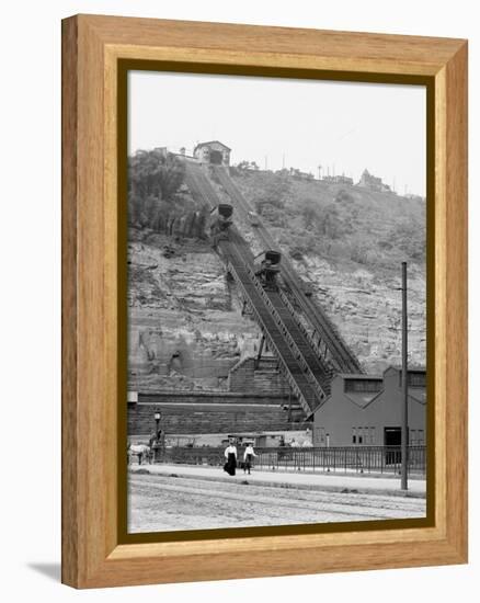 Monongahela Incline, Pittsburg, Pa.-null-Framed Stretched Canvas