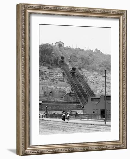 Monongahela Incline, Pittsburg, Pa.-null-Framed Photo