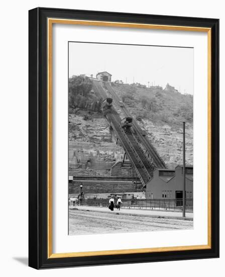 Monongahela Incline, Pittsburg, Pa.-null-Framed Photo