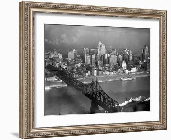 Monongahela River in the Heart of the City-Margaret Bourke-White-Framed Photographic Print