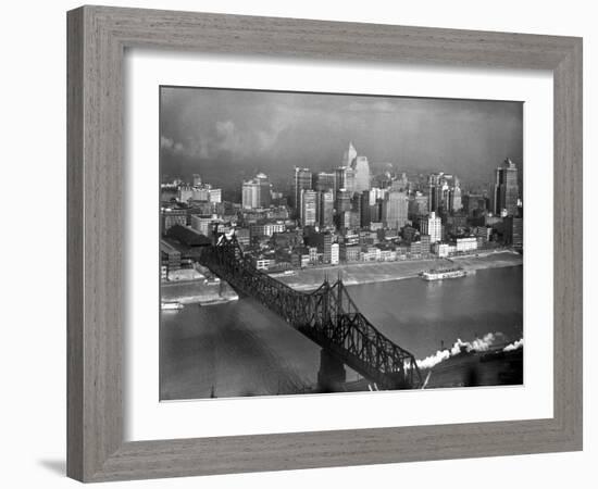 Monongahela River in the Heart of the City-Margaret Bourke-White-Framed Photographic Print