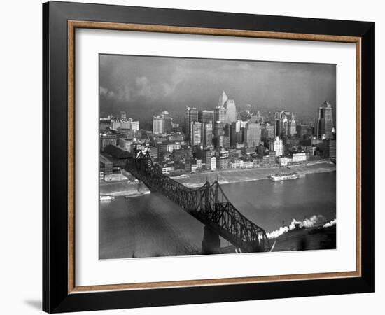 Monongahela River in the Heart of the City-Margaret Bourke-White-Framed Photographic Print