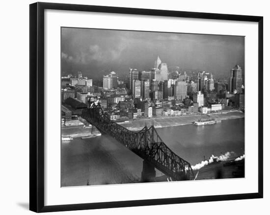 Monongahela River in the Heart of the City-Margaret Bourke-White-Framed Photographic Print