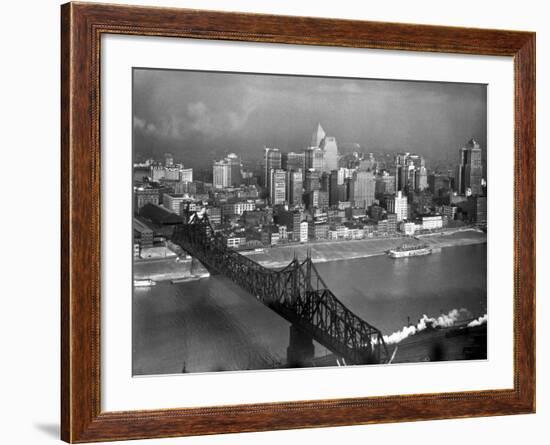 Monongahela River in the Heart of the City-Margaret Bourke-White-Framed Photographic Print