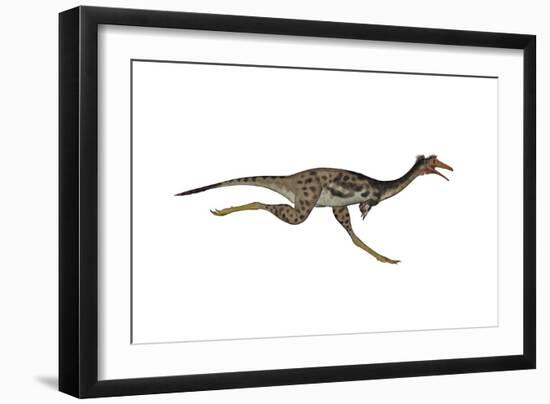 Mononykus Dinosaur Running-Stocktrek Images-Framed Art Print