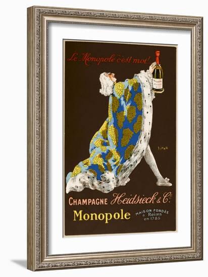 Monopole Champagne, Made by Heidsieck and Co-null-Framed Art Print