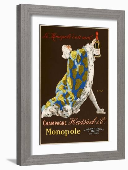 Monopole Champagne, Made by Heidsieck and Co-null-Framed Art Print