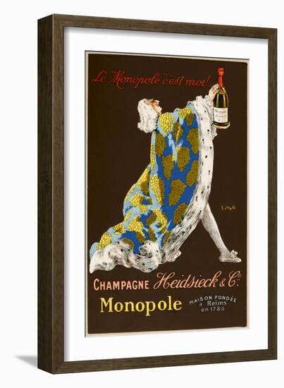 Monopole Champagne, Made by Heidsieck and Co-null-Framed Art Print